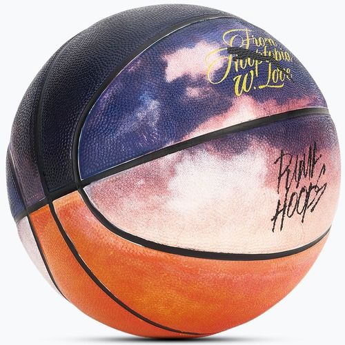 Minge de baschet PUMA Hooptopia Sunset Basketball flame orange/puma black/multicolor mărime 7