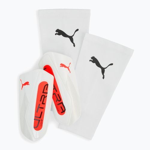 Apărători de tibie PUMA Ultra Light Sleeve puma white/glowing red