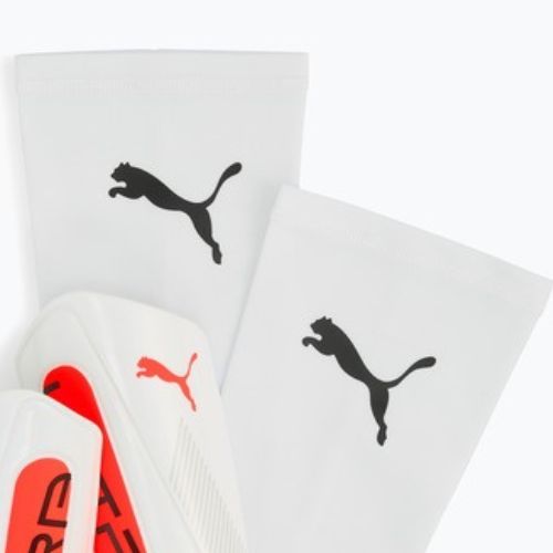 Apărători de tibie PUMA Ultra Light Sleeve puma white/glowing red