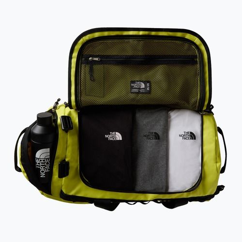Geantă de călătorie The North Face Base Camp Duffel M 71 l sulphur spring green/tnf black