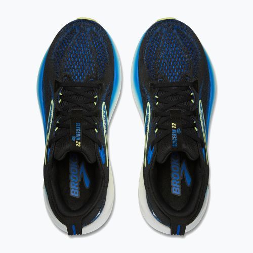 Încălțăminte de alergare pentru bărbați Brooks Glycerin 22 wide fit black/cobalt/neo yellow