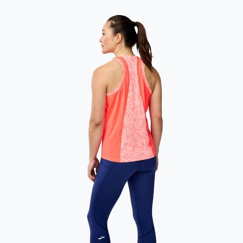 Tank top de alergare pentru femei Brooks Sprint Free Tank 3.0 neo cayenne speedscape