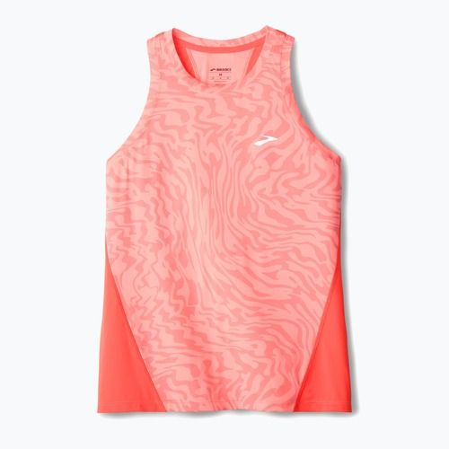 Tank top de alergare pentru femei Brooks Sprint Free Tank 3.0 neo cayenne speedscape