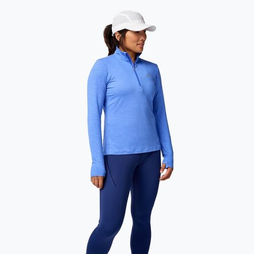 Longsleeve de alergare pentru femei Brooks Dash 1/2 Zip 2.0 htr bluebell