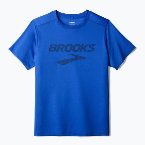 Tricou de alergare pentru bărbați Brooks Distance 3.0 neo blue/brooks logo
