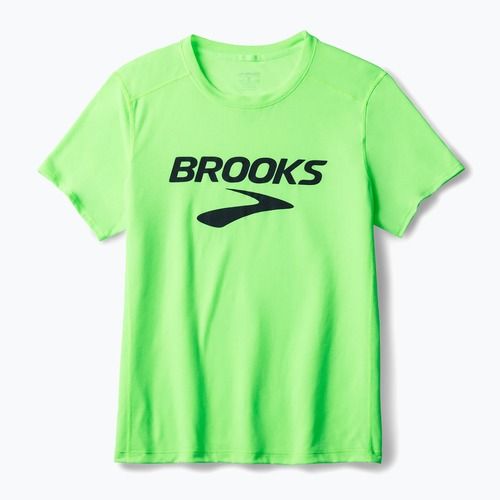 Tricou de alergare pentru bărbați Brooks Distance 3.0 neo limeade/brooks logo