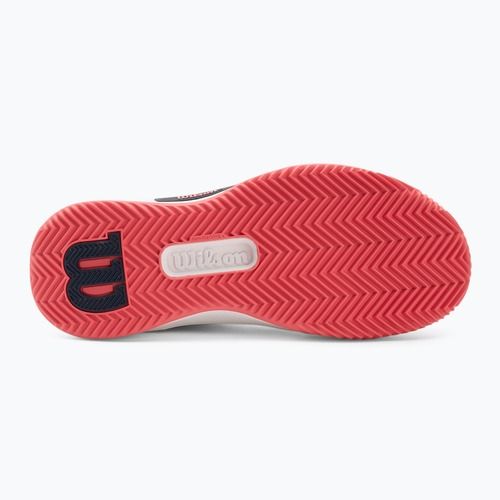 Pantofi de tenis pentru femei Wilson Intrigue Pro Clay W alb/ navy blazer/ dubarry