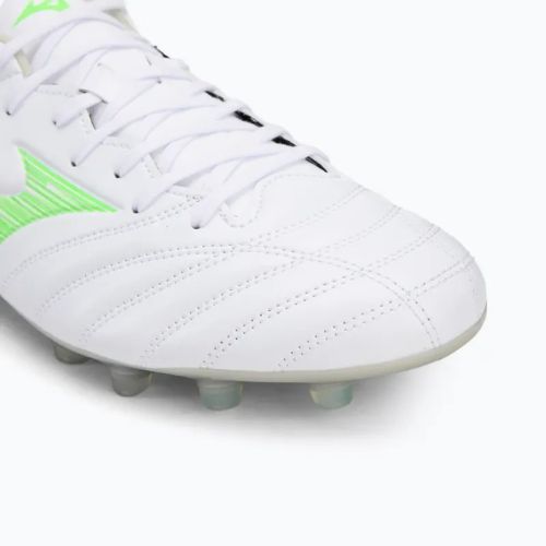 Încălțăminte de fotbal pentru bărbați Mizuno Monarcida Neo III Pro Md white/neon green