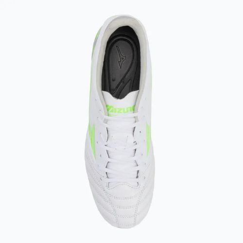 Încălțăminte de fotbal pentru bărbați Mizuno Morelia Neo IV Pro Md white/neon green/cool gray 3c