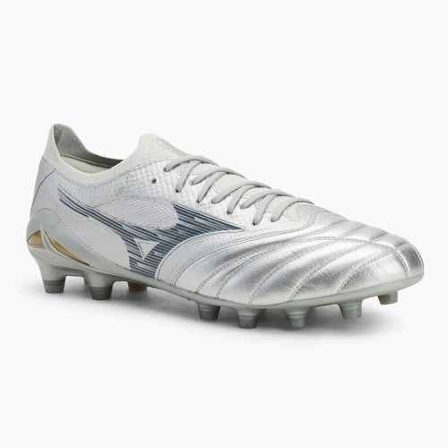 Încălțăminte de fotbal pentru bărbați Mizuno Morelia Neo IV β Elite Md galaxy silver/8605C/Cool gray 3c
