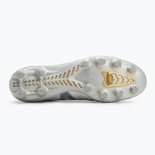 Încălțăminte de fotbal pentru bărbați Mizuno Morelia Neo IV β Elite Md galaxy silver/8605C/Cool gray 3c