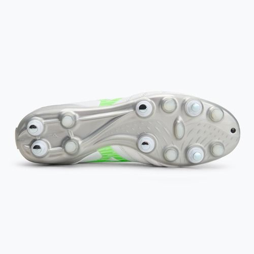 Încălțăminte de fotbal pentru bărbați Mizuno Morelia Neo IV Pro Mix white/neon green/cool gray 3c