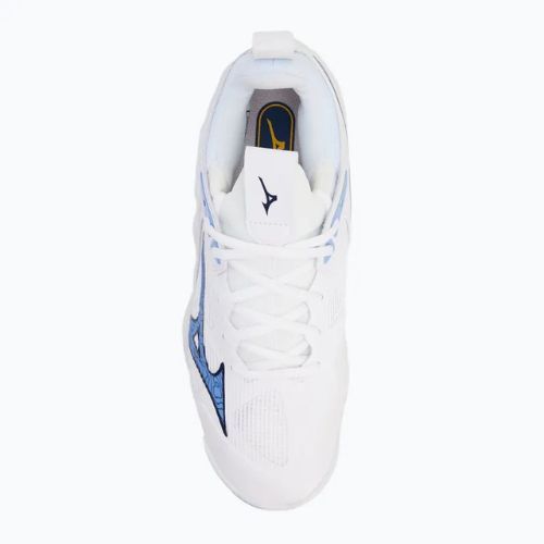 Încălțăminte de volei Mizuno Wave Momentum 3 white/bellwether blue/bel air blue