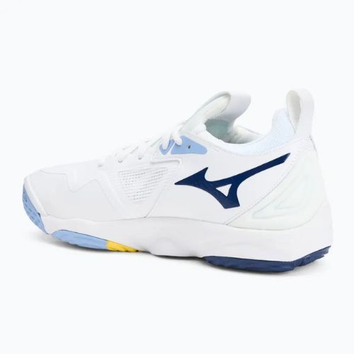 Încălțăminte de volei Mizuno Wave Momentum 3 white/bellwether blue/bel air blue