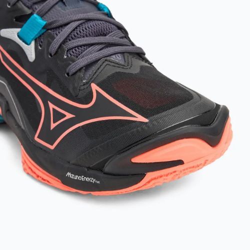 Încălțăminte de volei Mizuno Wave Lightning Z8 black/neon flame/peacock blue