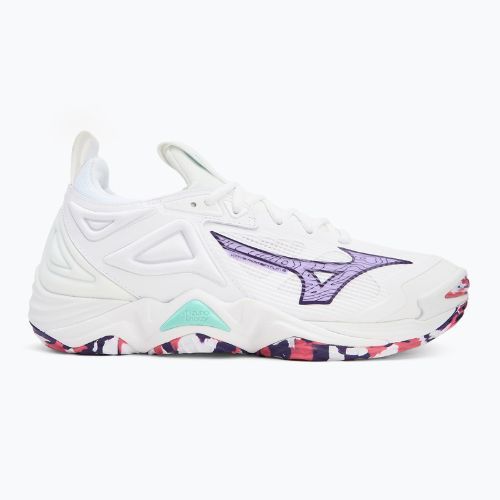 Încălțăminte de volei Mizuno Wave Momentum 3 white/violet indigo/camellia rose