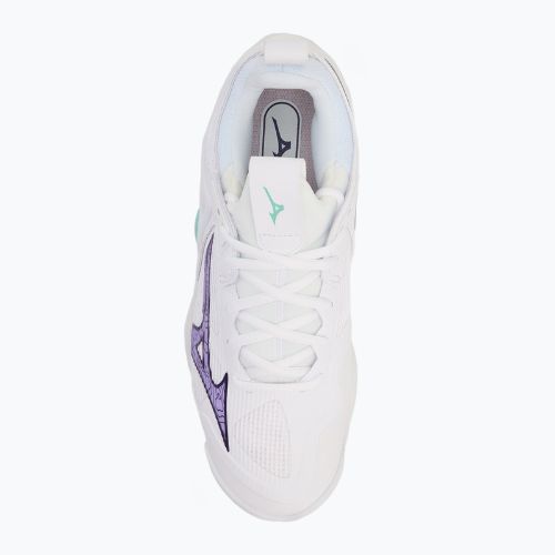 Încălțăminte de volei Mizuno Wave Momentum 3 white/violet indigo/camellia rose