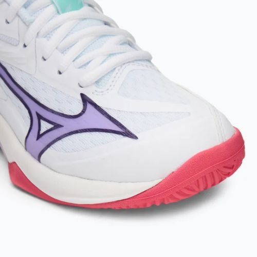 Încălțăminte de volei pentru copii  Mizuno Lightning Star Z7 white/violet indigo/camellia rose