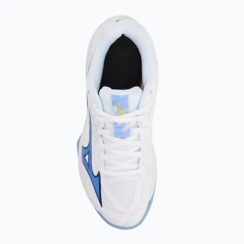 Încălțăminte de volei pentru copii Mizuno Lightning Star Z7 white/bellwether blue/bel air blue