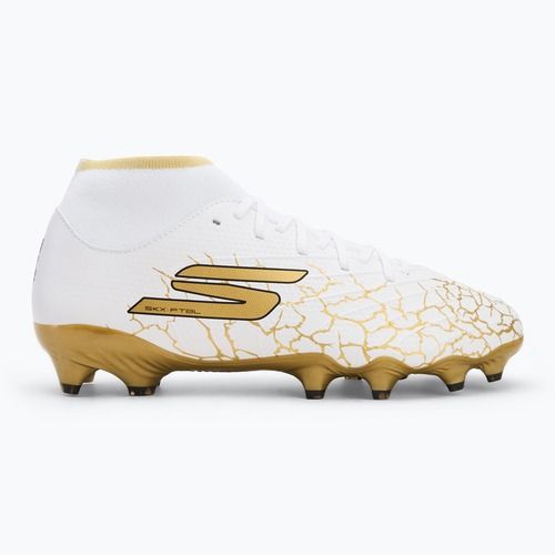 Încălțăminte de fotbal pentru bărbați SKECHERS Razor 1.5 Academy FG white/gold
