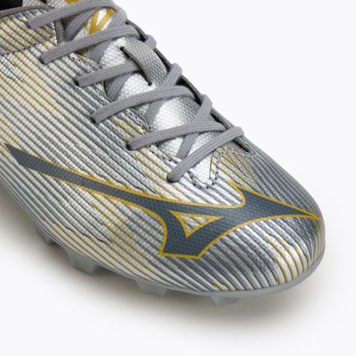 Încălțăminte de fotbal pentru copii Mizuno α II Select Jr Md galaxy silver/8605 c/gold