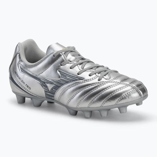Încălțăminte de fotbal pentru copii Mizuno Monarcida Neo III Select Jr Md galaxy silver/8605 c/gold