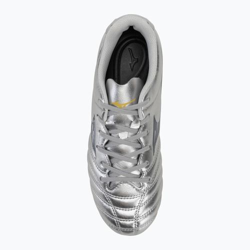 Încălțăminte de fotbal pentru copii Mizuno Monarcida Neo III Select Jr Md galaxy silver/8605 c/gold