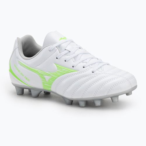 Încălțăminte de fotbal pentru copii Mizuno Monarcida Neo III Select Jr Md white/neon green
