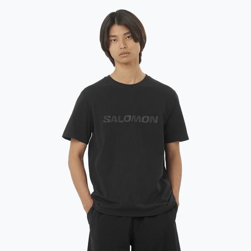 Tricou pentru bărbați Salomon Big Logo Tee deep black