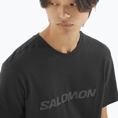 Tricou pentru bărbați Salomon Big Logo Tee deep black