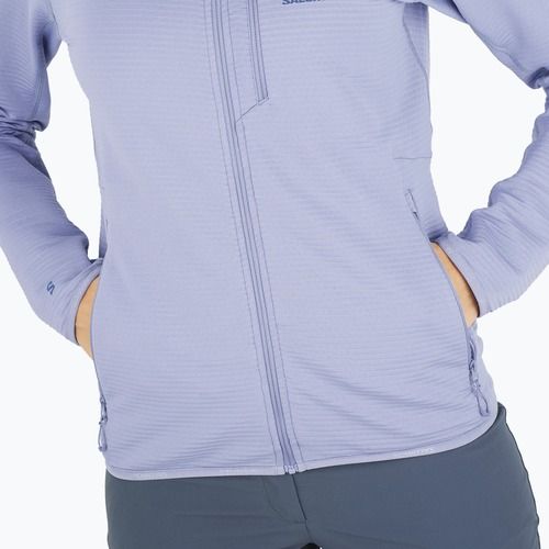 Bluză de trekking pentru femei Salomon Lightwarm Full Zip blue granite
