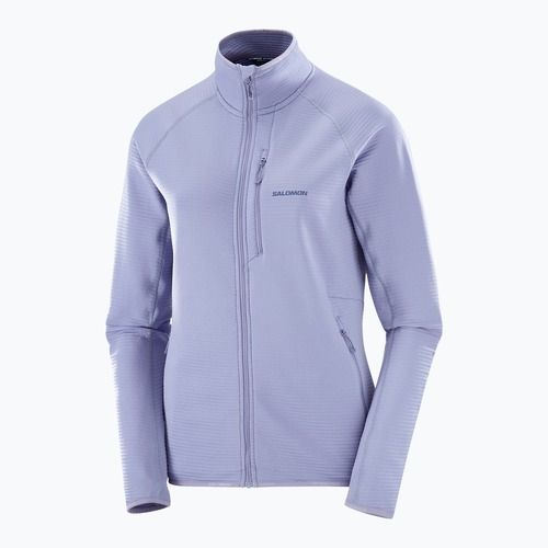 Bluză de trekking pentru femei Salomon Lightwarm Full Zip blue granite