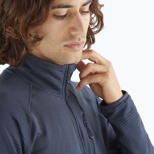 Bluză de trekking pentru bărbați Salomon Lightwarm Full Zip blue nights