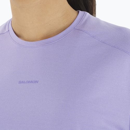 Tricou pentru femei Salomon Trackline Tee SS violet tulip
