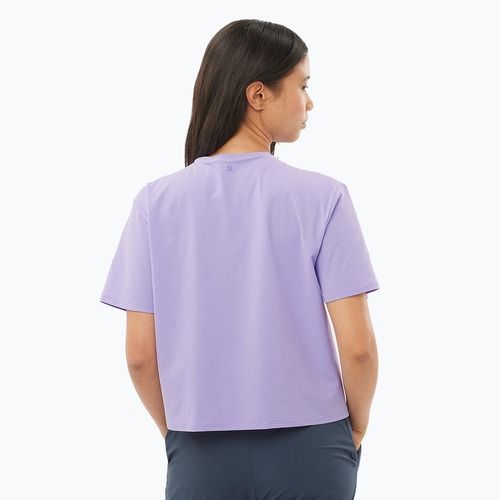 Tricou pentru femei Salomon Trackline Tee SS violet tulip