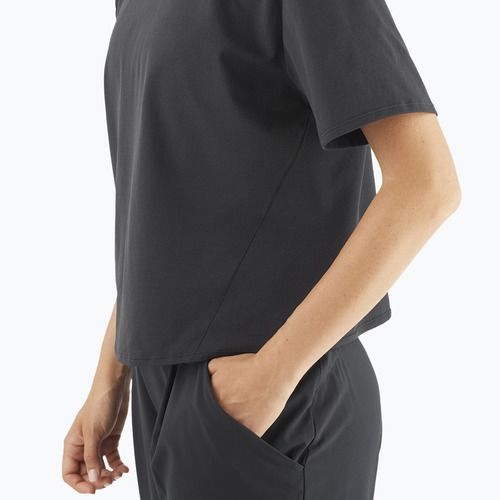 Tricou pentru femei Salomon Trackline Tee SS deep black