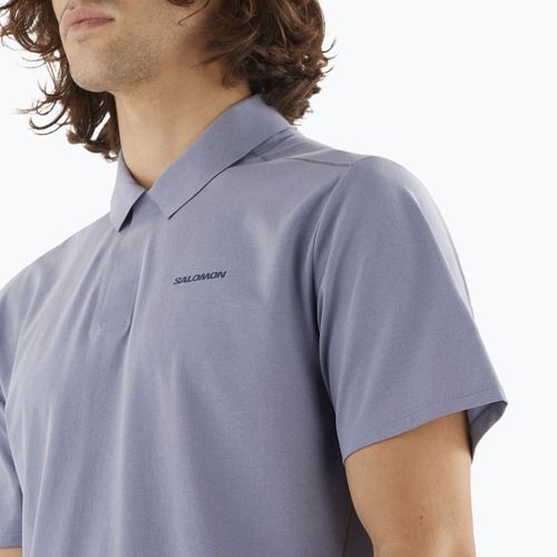 Tricou polo pentru bărbați Salomon Trackline Polo blue granite