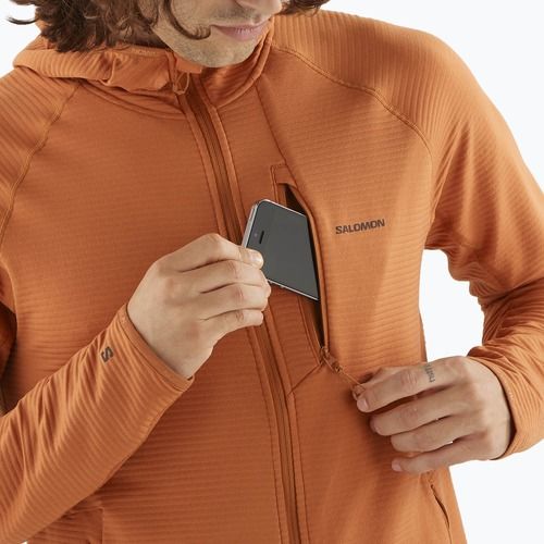 Bluză de trekking pentru bărbați Salomon Sntial Lightwarm Hybrid sierra