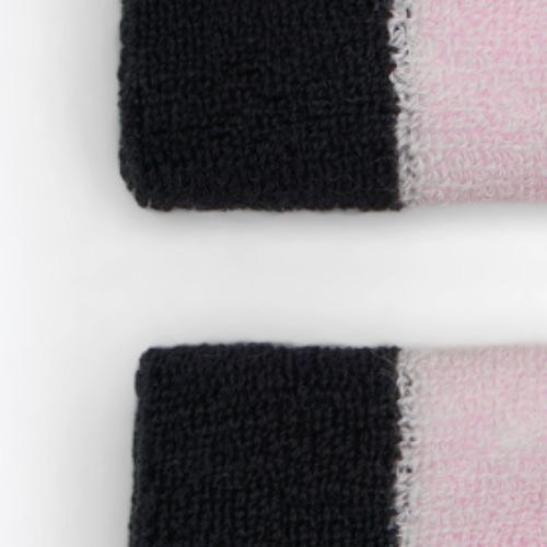 Manșetă pentru încheietură Nike Swoosh Doublewide Wristbands 2 szt. pink foam/coconut milk/black