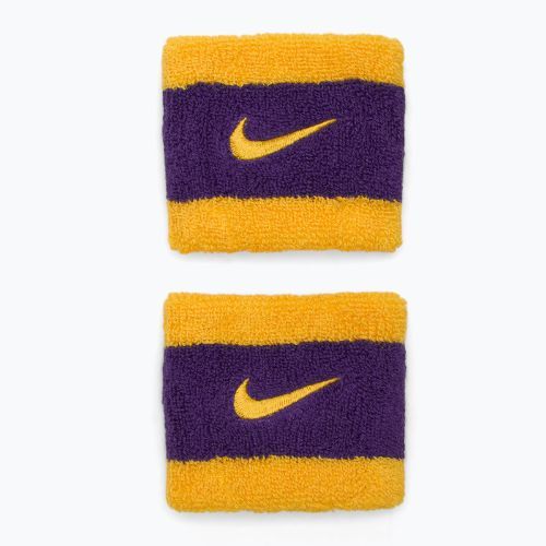 Bentiță Nike Swoosh Wristbands university gold/court purple/university gold
