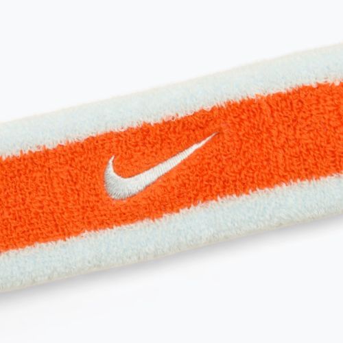 Bentiță Nike Swoosh Headband glacier blue/safety orange/glacier blue