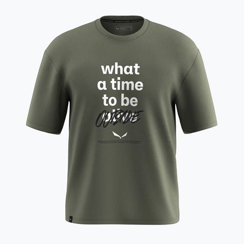 Bărbați Salewa Eagle Outside Loose verde decolorat T-shirt