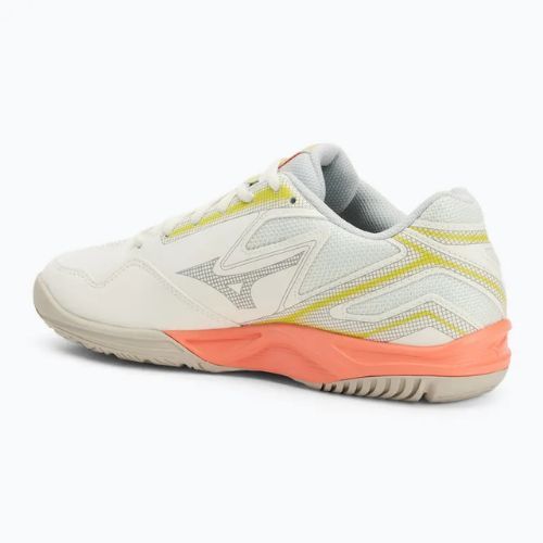 Încălțăminte de tenis pentru femei Mizuno Break Shot 4 AC snow white/ neon flame/ ghost gray