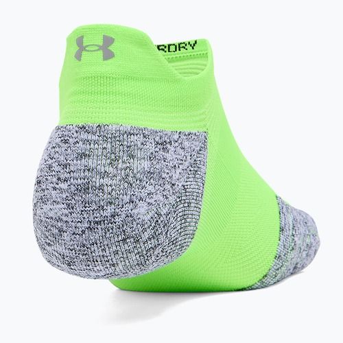 Șosete Under Armour Dry Run Cushion No Show Tab hyper green/hyper green/reflective
