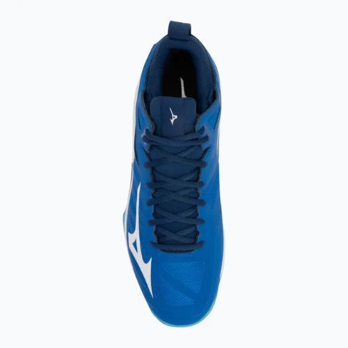 Încălțăminte de volei pentru femei Mizuno Wave Dimension Mid mugen blue/white/estate blue