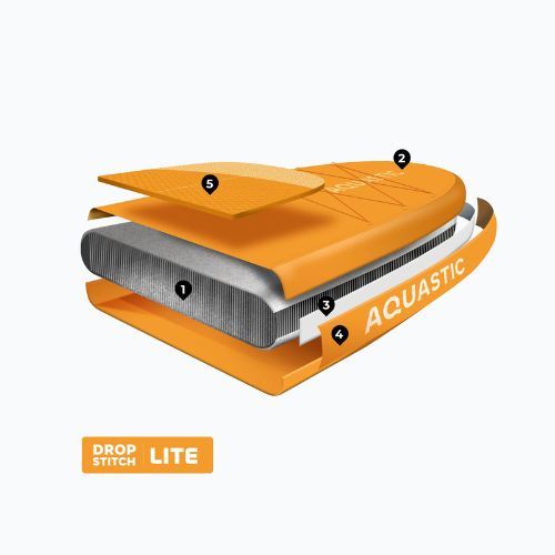 Set placă SUP gonflabilă AQUASTIC This 12'0" orange