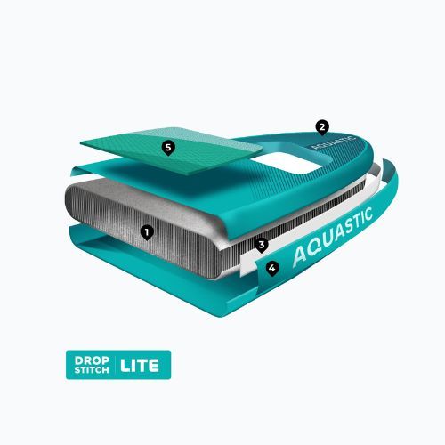 Set placă SUP gonflabilă AQUASTIC Vista 11'2" green