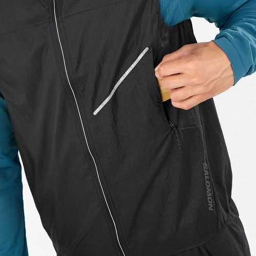 Vestă de alergare pentru bărbați Salomon Sense Aero Wind deep black