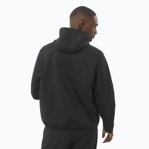 Hanorac pentru bărbați Salomon SHAKEout Half Zip Hooded deep black