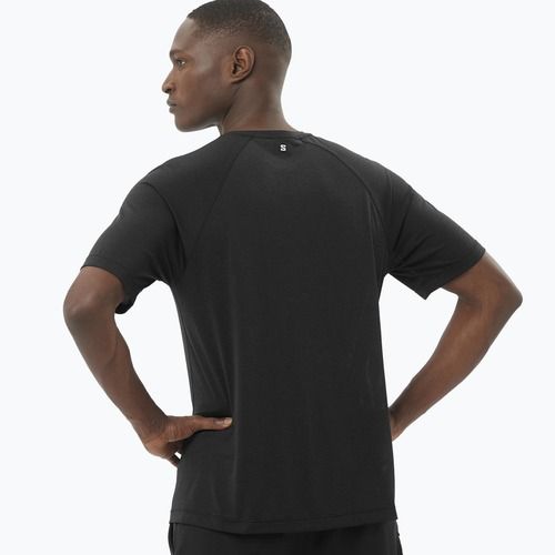 Tricou de alergare pentru bărbați Salomon SHAKEout Core deep black